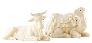 Belleek Living Manger Set - Ox & Camel