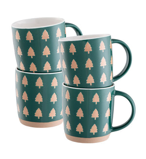 belleek Living Christmas Tree Mug Set