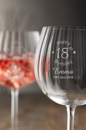 Engraved Erne Gin & Tonic Glass Pair