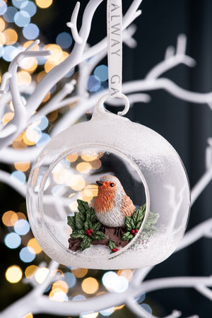 Robin Hanging Bauble Ornament