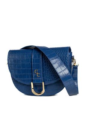 Saddle Bag - Atlantic Blue Croc Detail