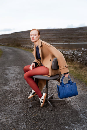 Medium Tote Bag - Atlantic Blue Croc Detail