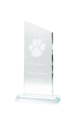 Engraved Large Diagonal Trophy