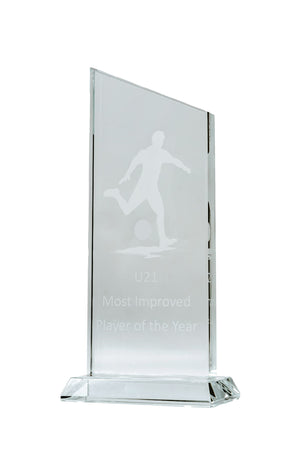 Engraved Small Diagonal Trophy