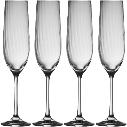 Champagne Glasses - Flutes & Saucers - Galway Irish Crystal